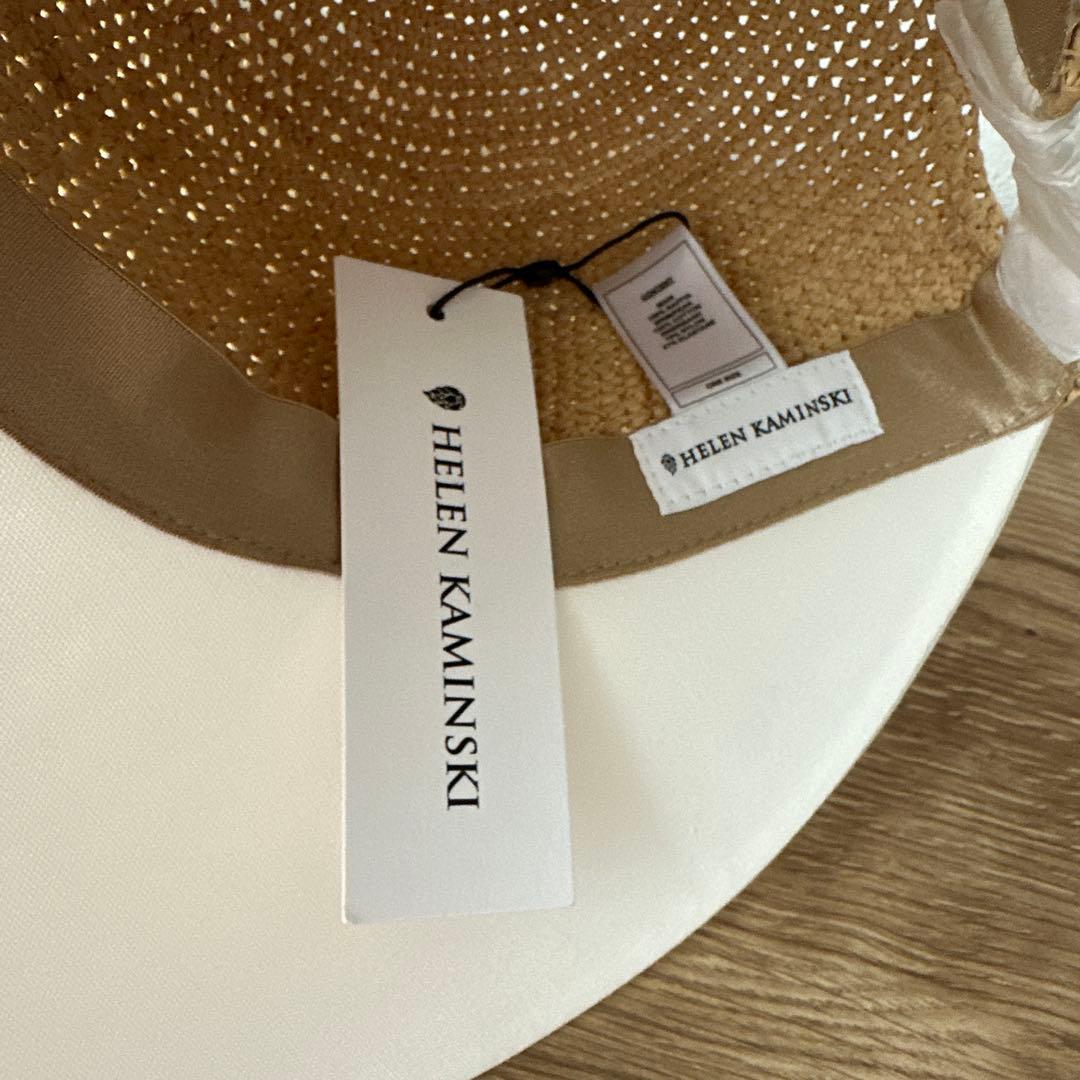 週末セール！Helen Kaminski ブレイズ ナチュラル x オフホワイト