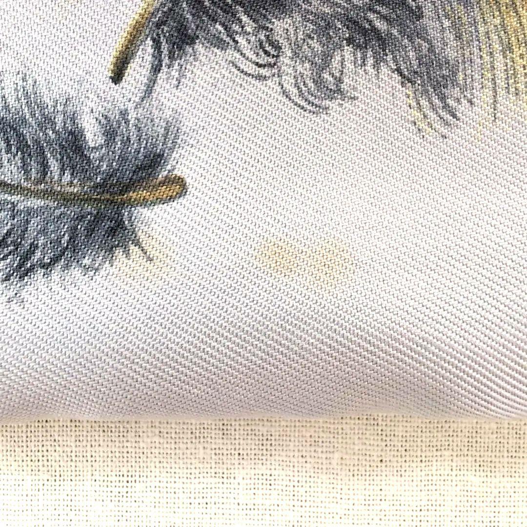 HERMES リバーシブル大判ショール シルク×アンゴラ 羽根柄 青灰 d112