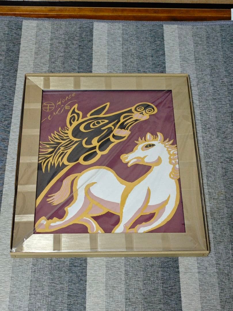 [新品未使用]キーヤンのウマの額縁 トートバッグ ステッカー おまけ