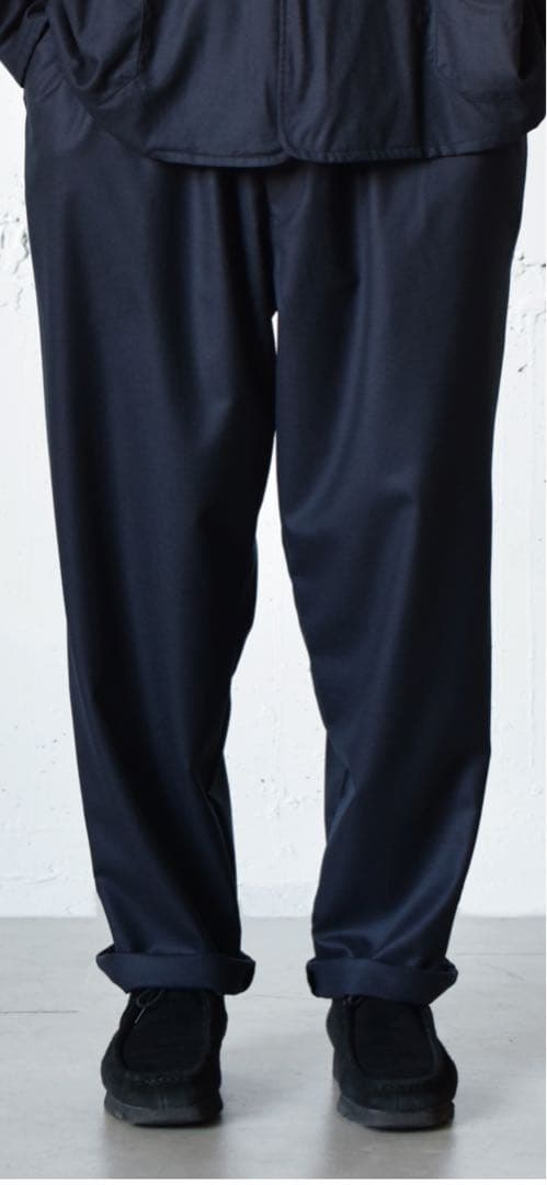 COMOLI 21AWウールフラノスタンドカラージャケットセットアップ