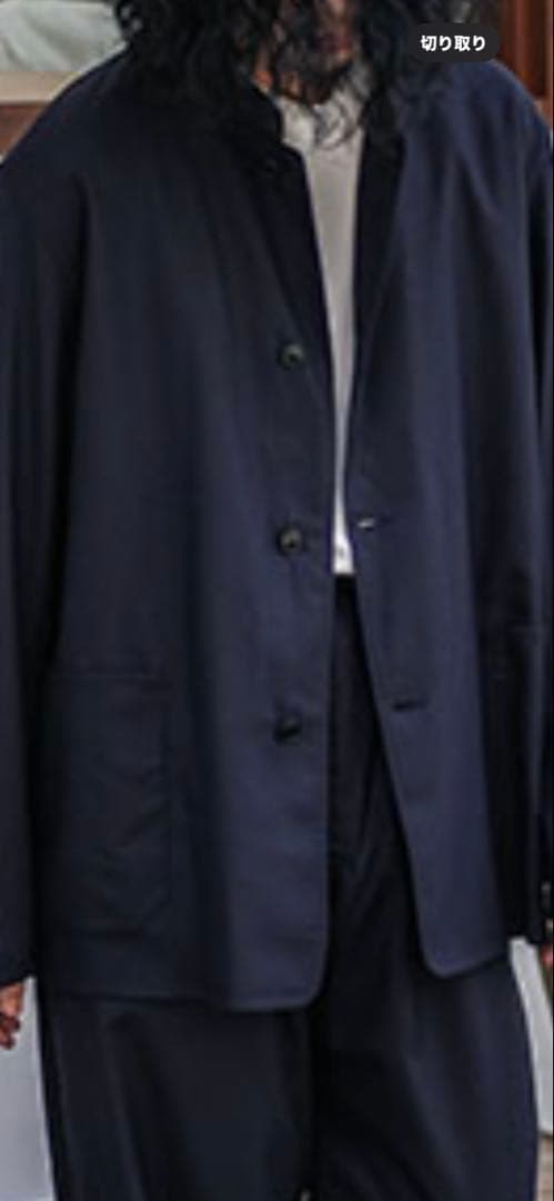 COMOLI 21AWウールフラノスタンドカラージャケットセットアップ