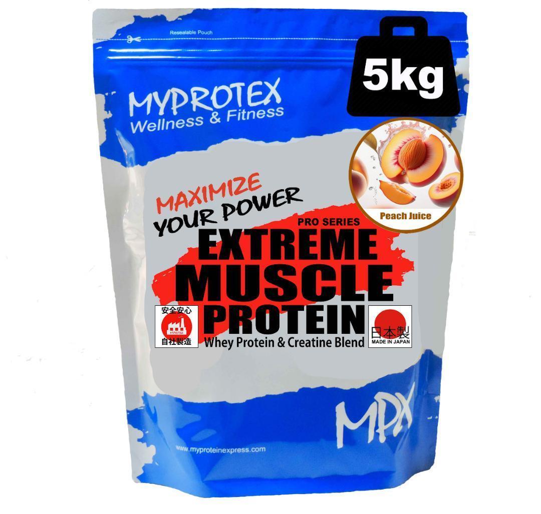 国産プロテイン5kg★ホエイ＆ソイ★マイプロテック ★ピーチ味W★送料無料R