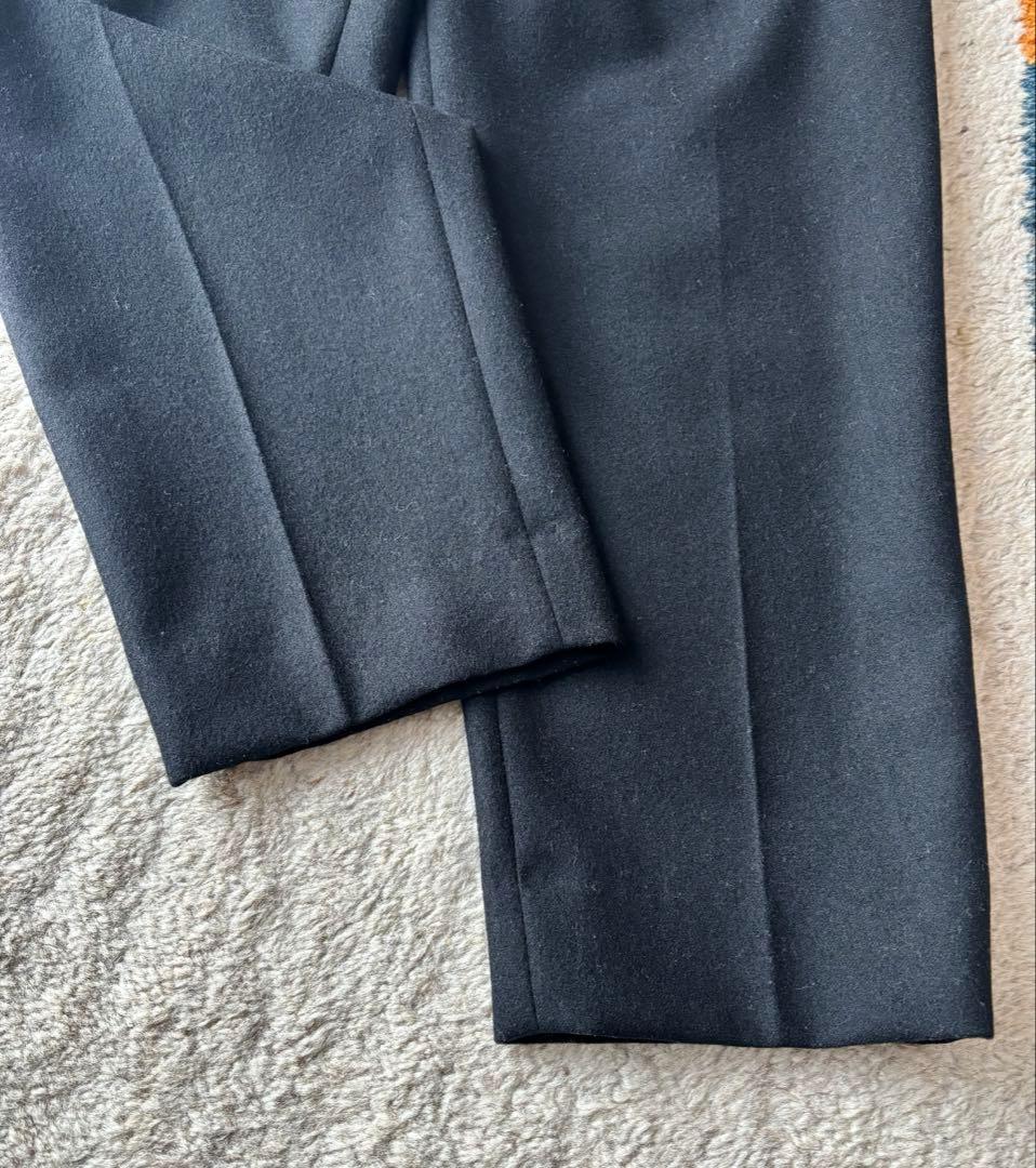 マーカウェア　FRONT PLEATS PEGTOP ウール フランネル　黒