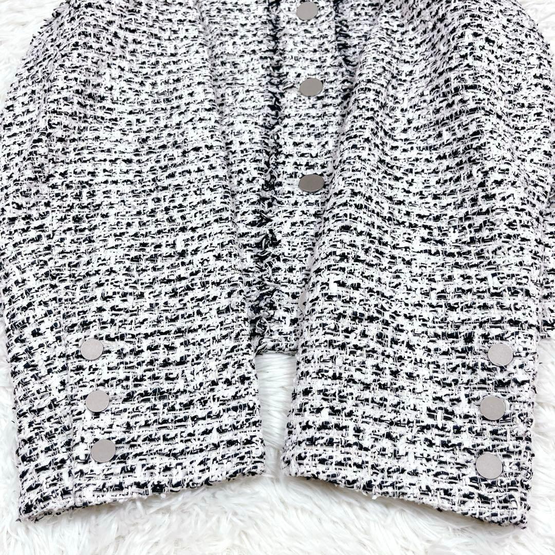 美品✨2025SS セオリーリュクス ツイードノーカラージャケット サイズ38