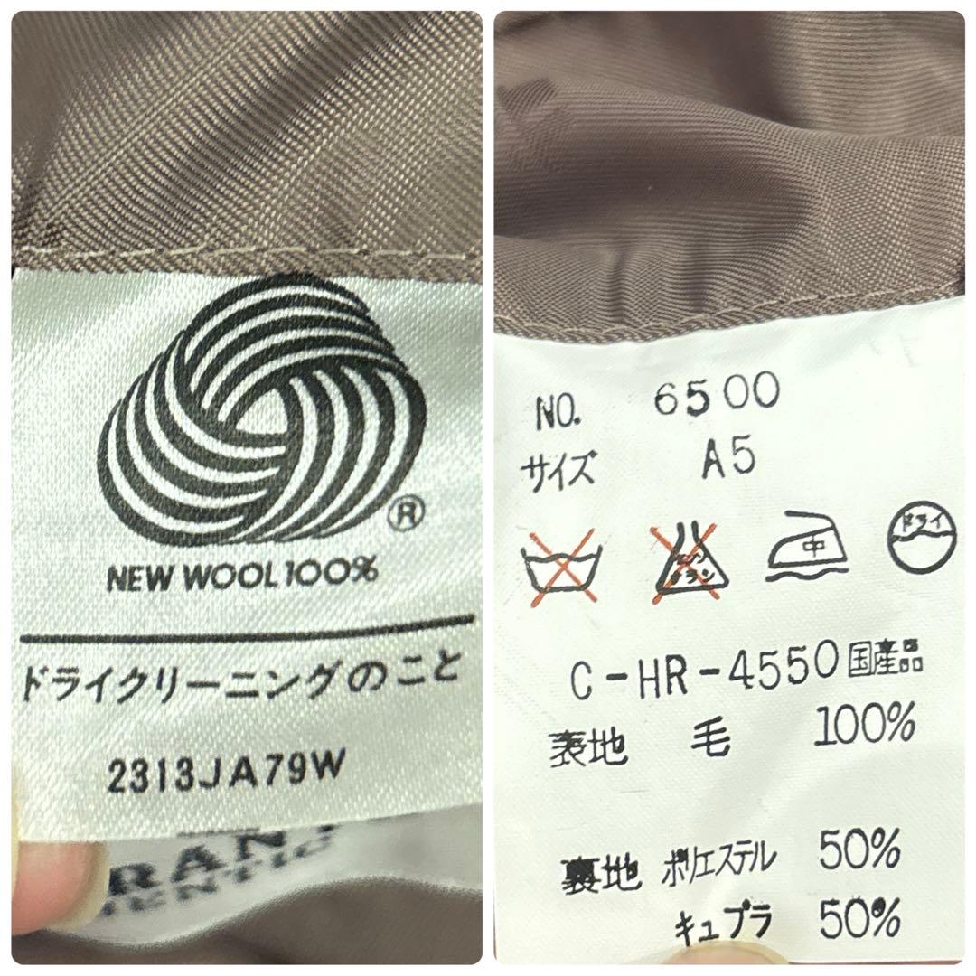 【美品】✨上質イタリア製　黒　ダブルブレストジャケット　金ボタン　M【A5】