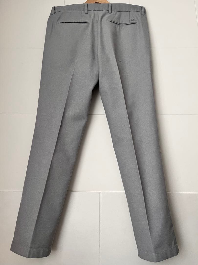 BOSS ボス ビジネス スラックス パンツ ライトグレー 48