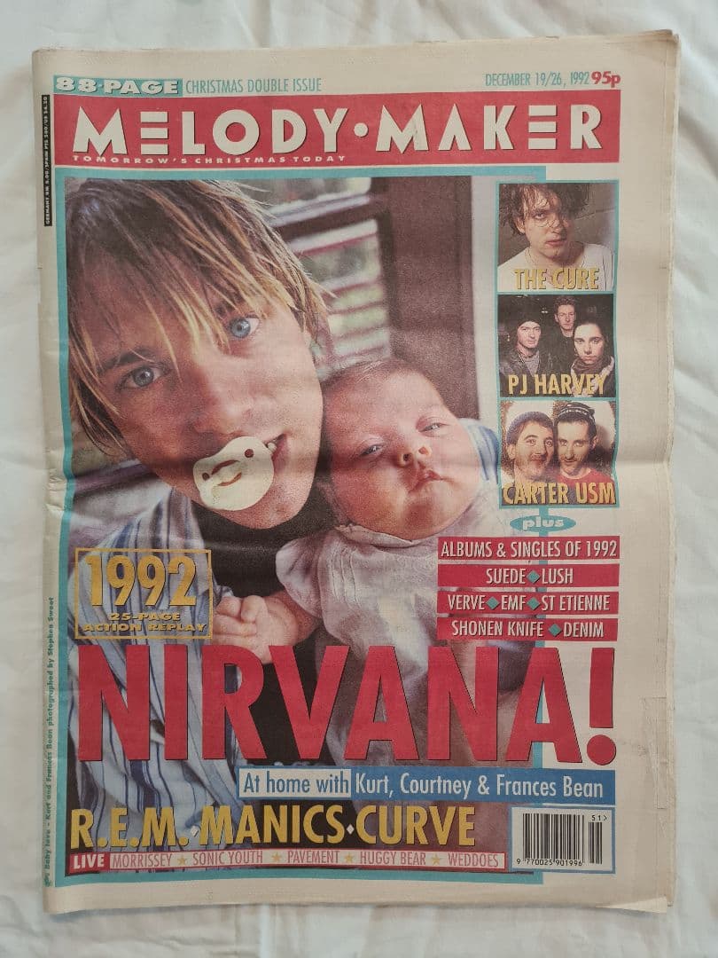 週刊誌 1992 UK Melody Maker with  Cobain