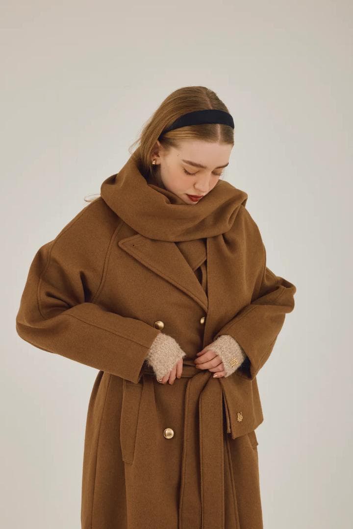 polaura ポローラ MANY WAYウールロングトレンチコート