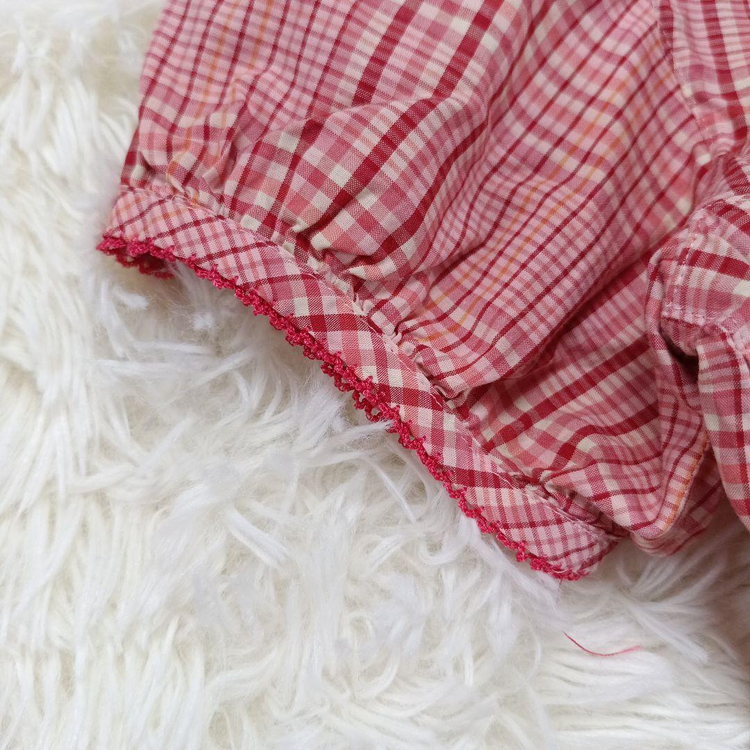 ピンクハウス　ギンガムチェック マキシワンピース　ピコフリル　ピンク