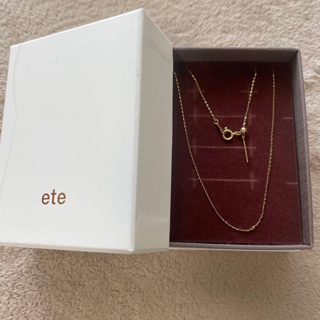 ete K18YG ミラーカットチェーン ネックレス 美品