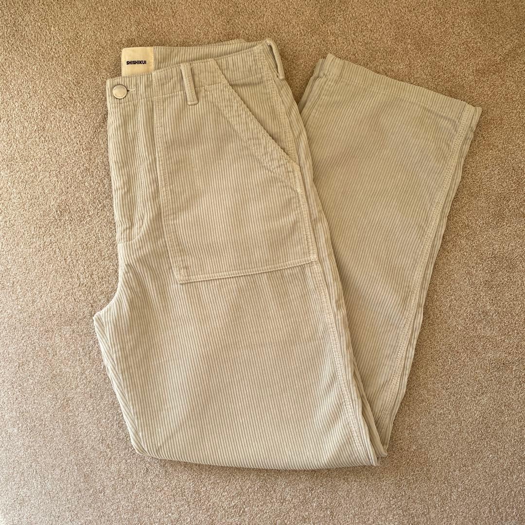 シシクイコーデュロイベーカーパンツ サイズ38 ベージュ