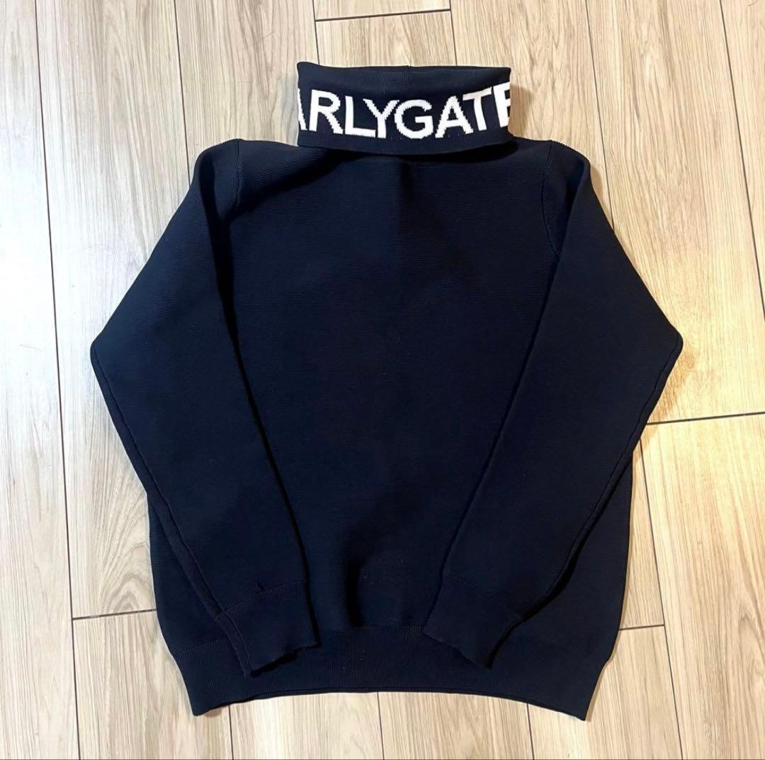 【極美品】パーリーゲイツ＊ビッグロゴ ハイネック ニットプルオーバー
