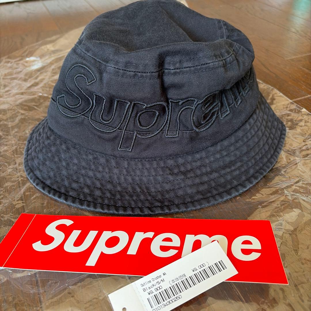 新品　Supreme ブラック バケットハット S/M