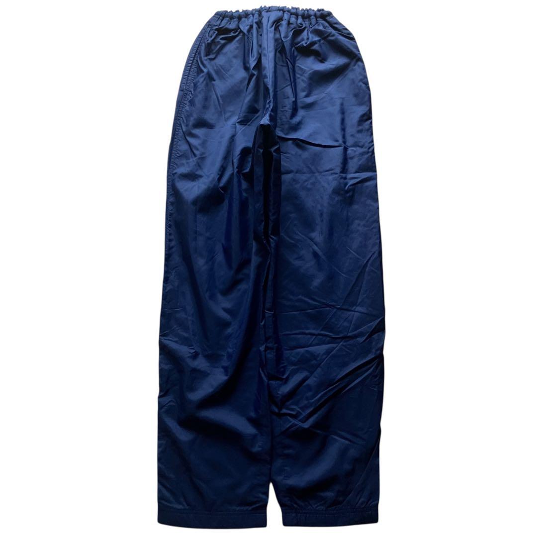90s OLD NIKE ワイドナイロントラックパンツ 裏地付き ネイビー
