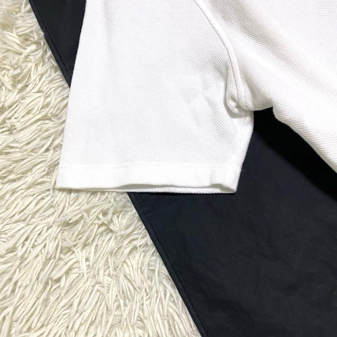 【極美品✨】クルチアーニ 鹿の子 半袖 ポロシャツ 白 Lサイズ相当