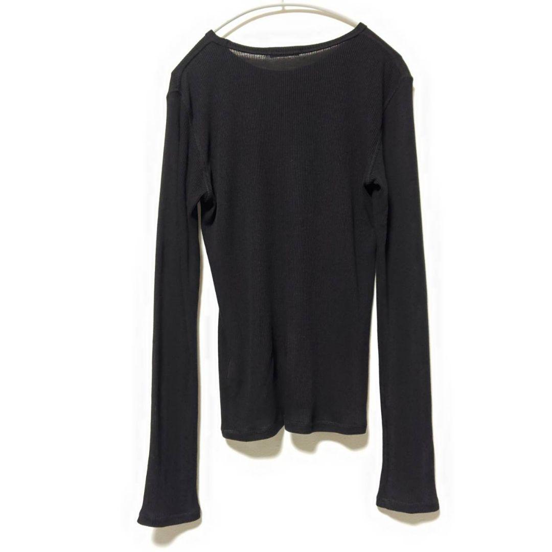 エブリデイ アイ ライク カシミア混 テレコ ロングスリーブプルオーバー F 黒