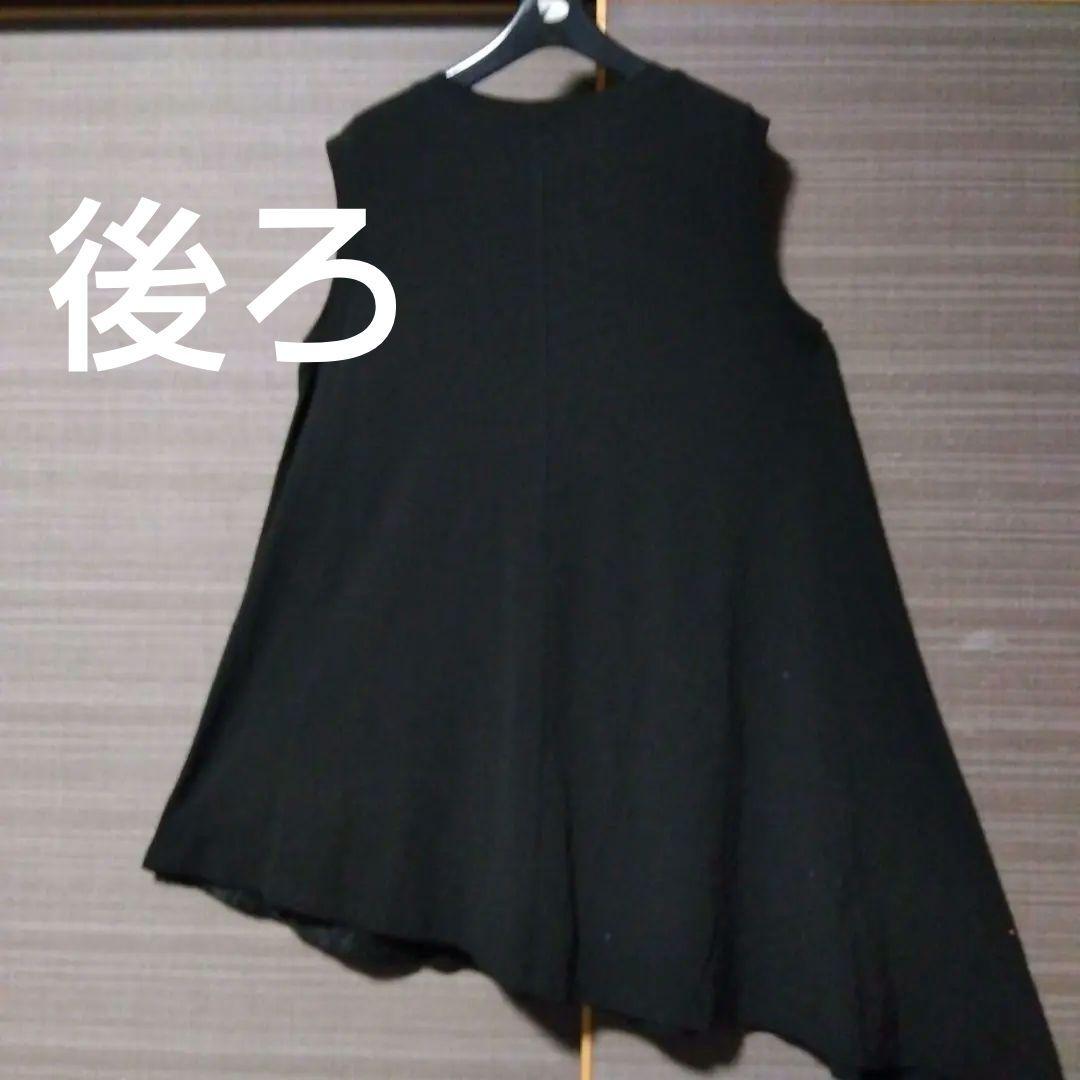 ♥歳末大特価♥❣トクコプルミエール❣ 黒のレースブルー花柄刺繍チュニック