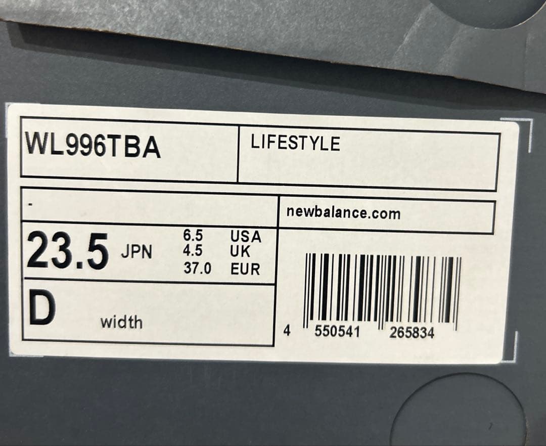 【新品未使用】ニューバランス スニーカー　WL996TBA 23.5cm