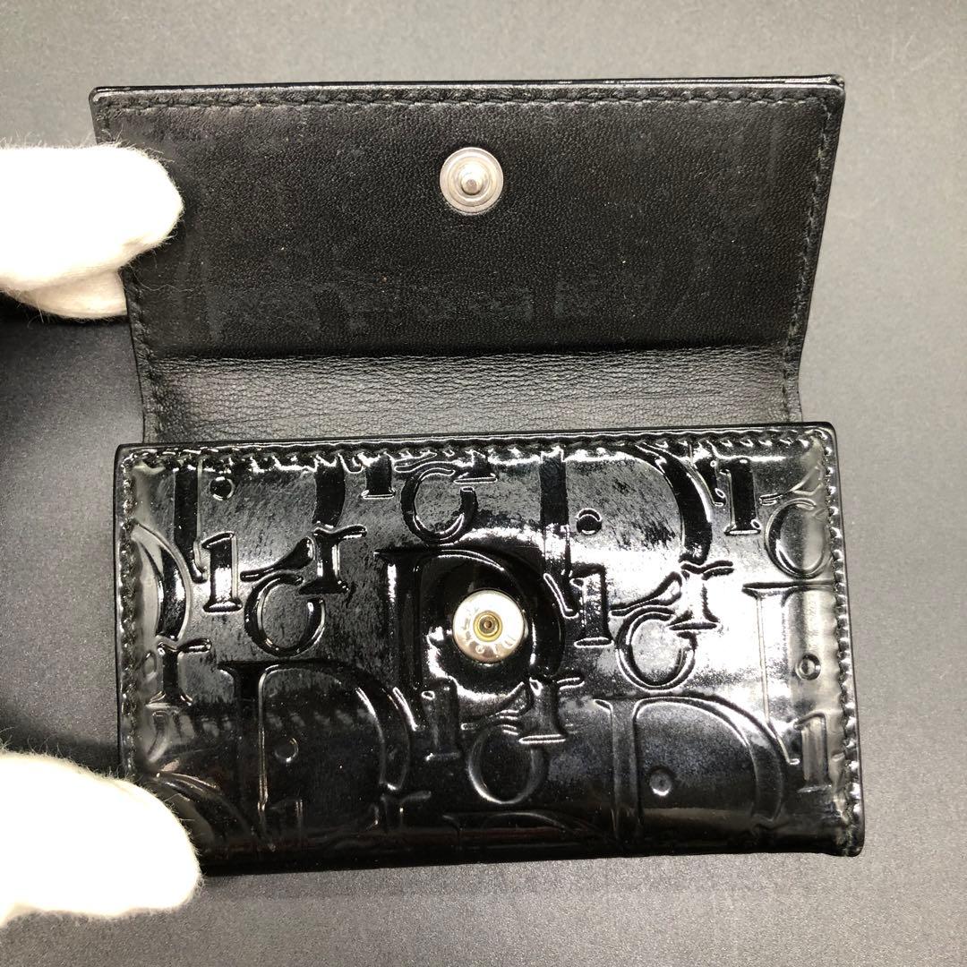 Dior ディオール キーケース 6連 欠損あり エナメル レザー ブラック