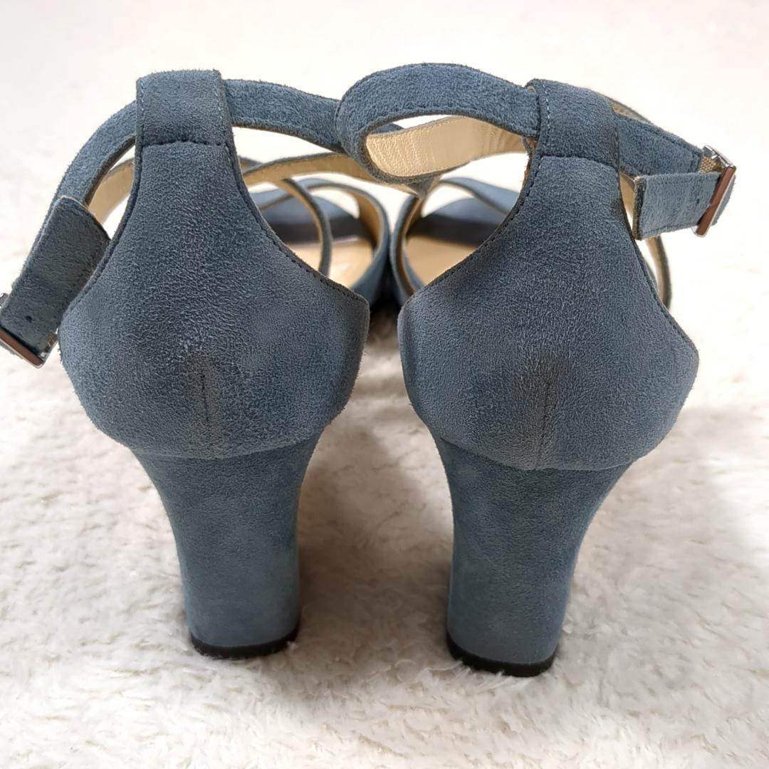 JIMMY CHOO スエード ストラップ ハイヒール パンプス 25cm相当
