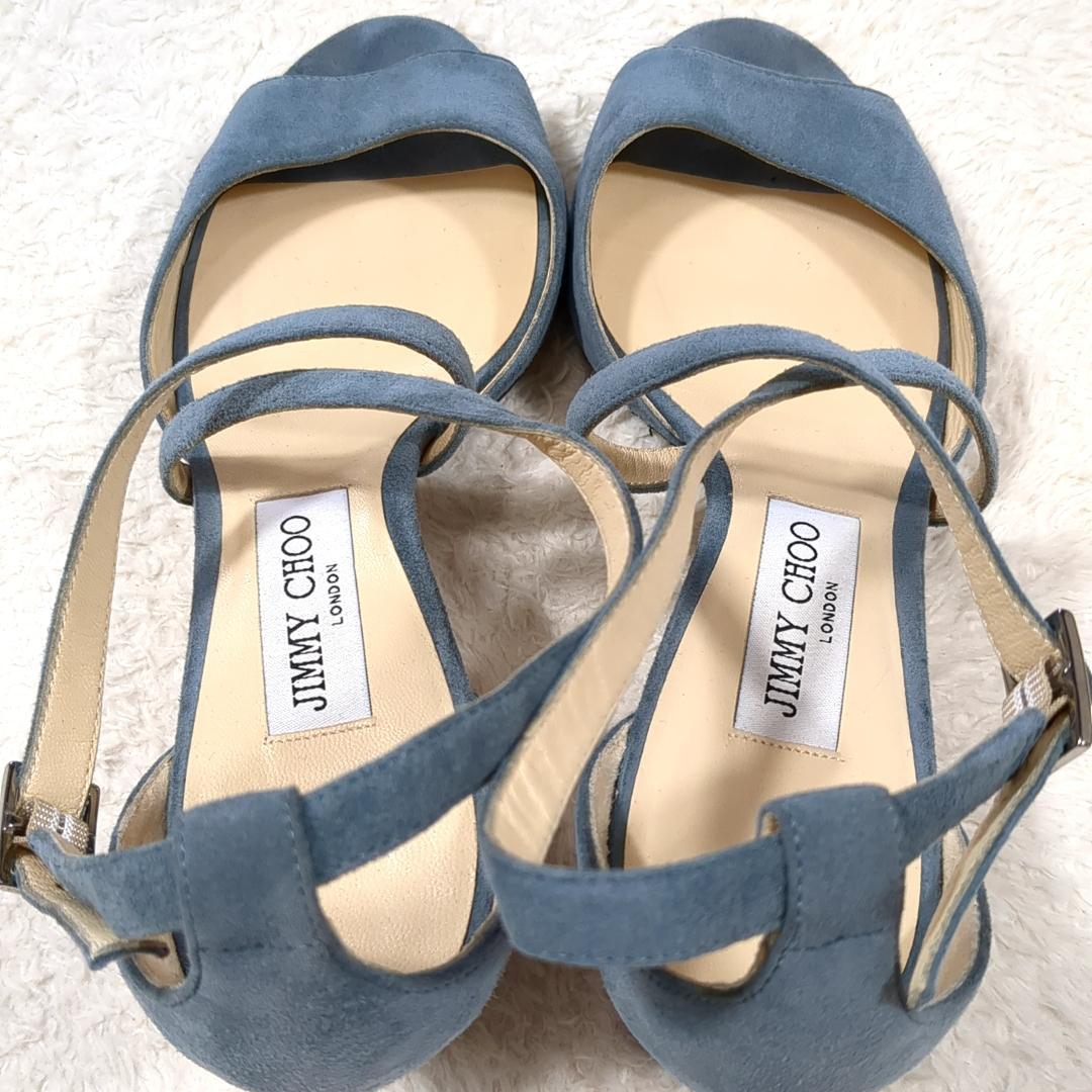 JIMMY CHOO スエード ストラップ ハイヒール パンプス 25cm相当