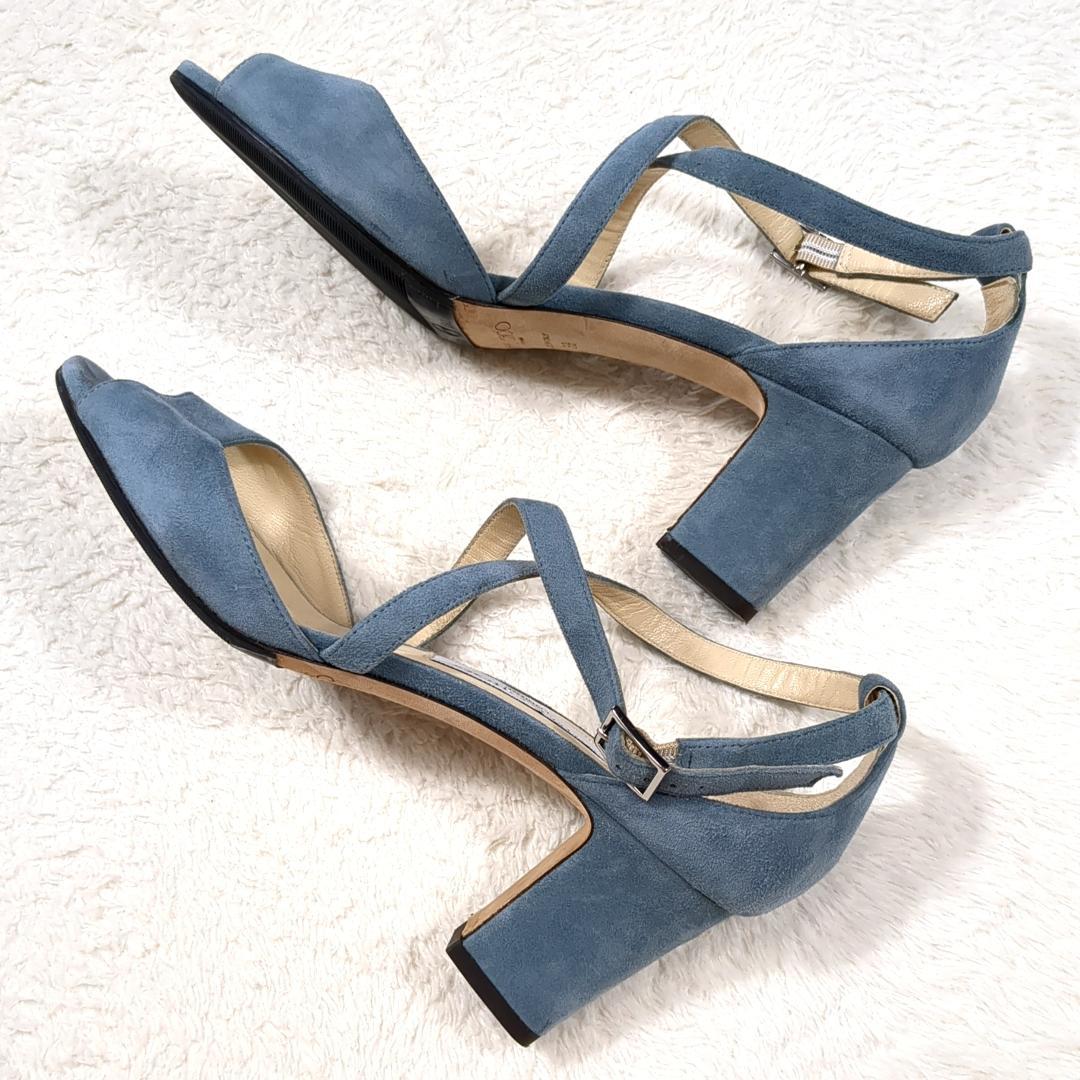 JIMMY CHOO スエード ストラップ ハイヒール パンプス 25cm相当