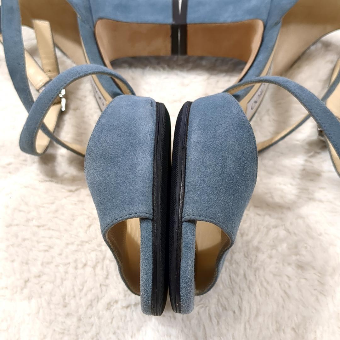 JIMMY CHOO スエード ストラップ ハイヒール パンプス 25cm相当