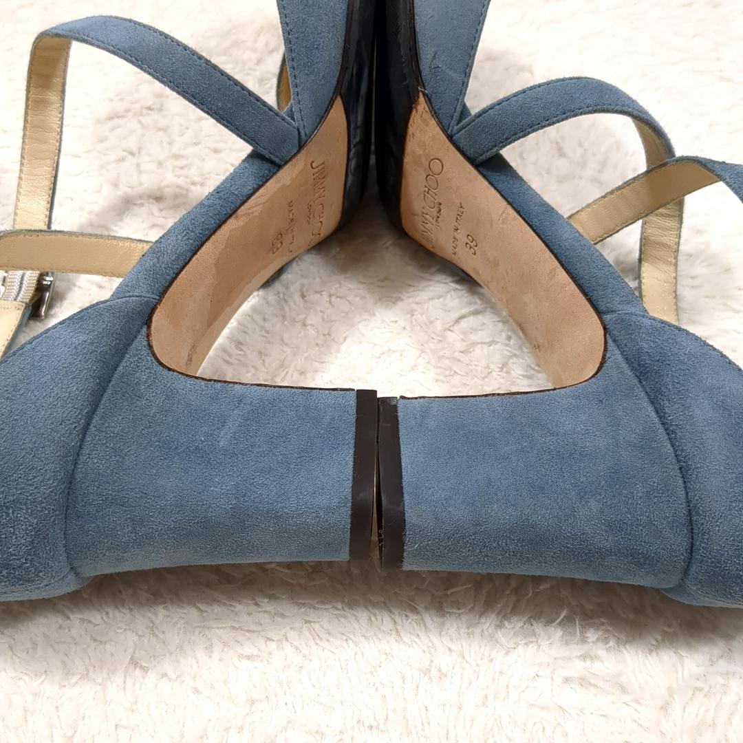 JIMMY CHOO スエード ストラップ ハイヒール パンプス 25cm相当