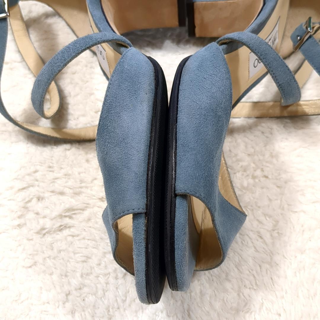 JIMMY CHOO スエード ストラップ ハイヒール パンプス 25cm相当