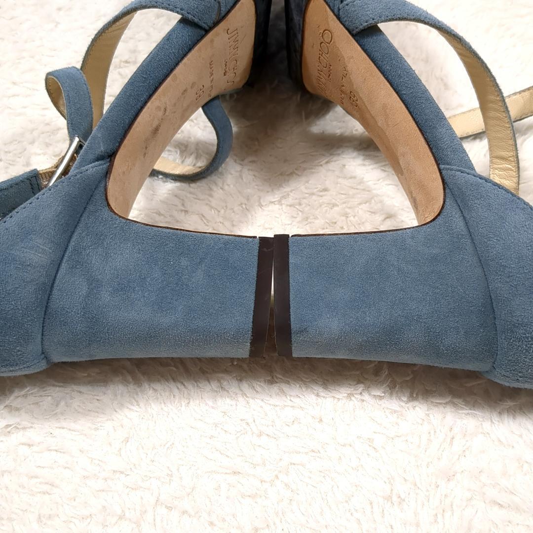 JIMMY CHOO スエード ストラップ ハイヒール パンプス 25cm相当