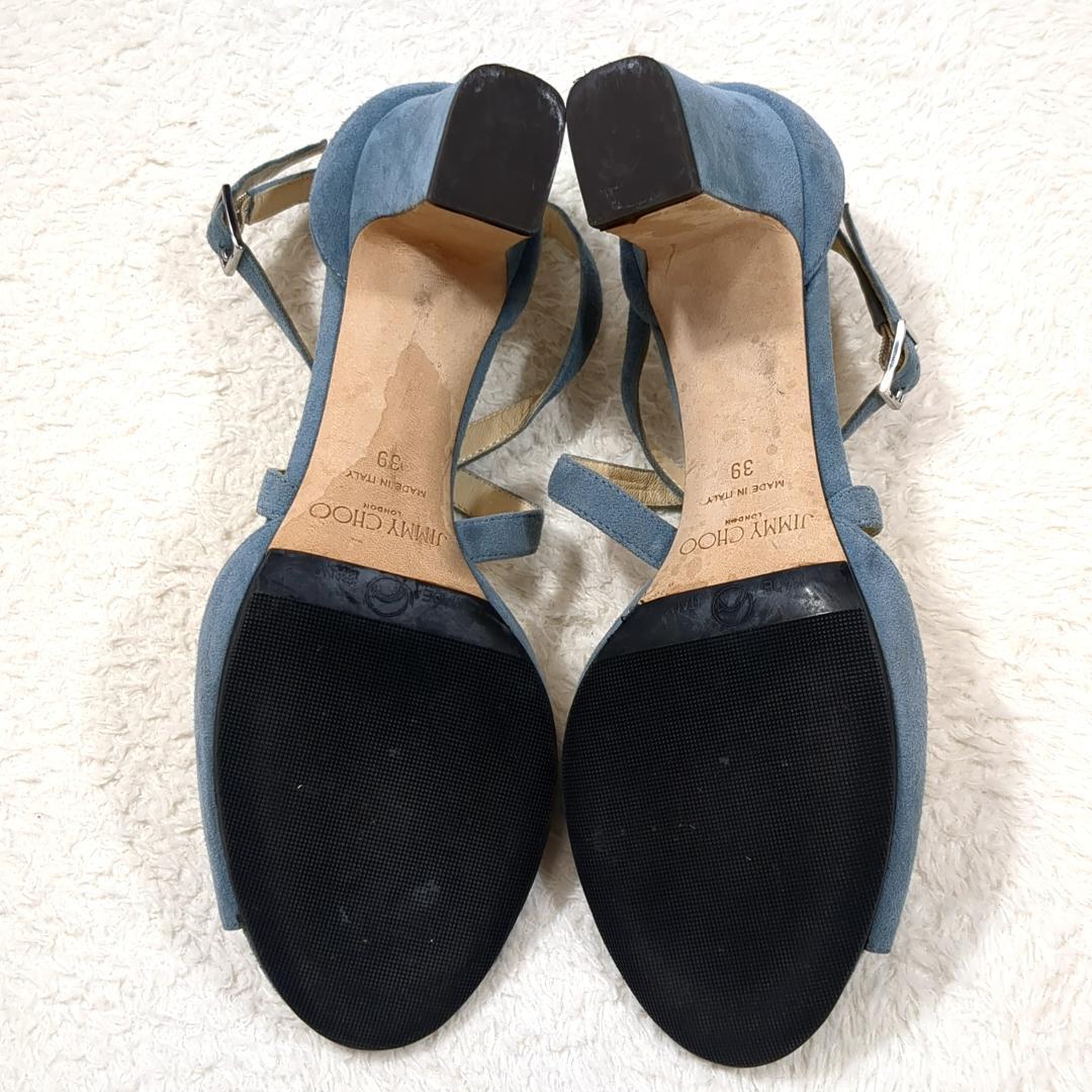 JIMMY CHOO スエード ストラップ ハイヒール パンプス 25cm相当