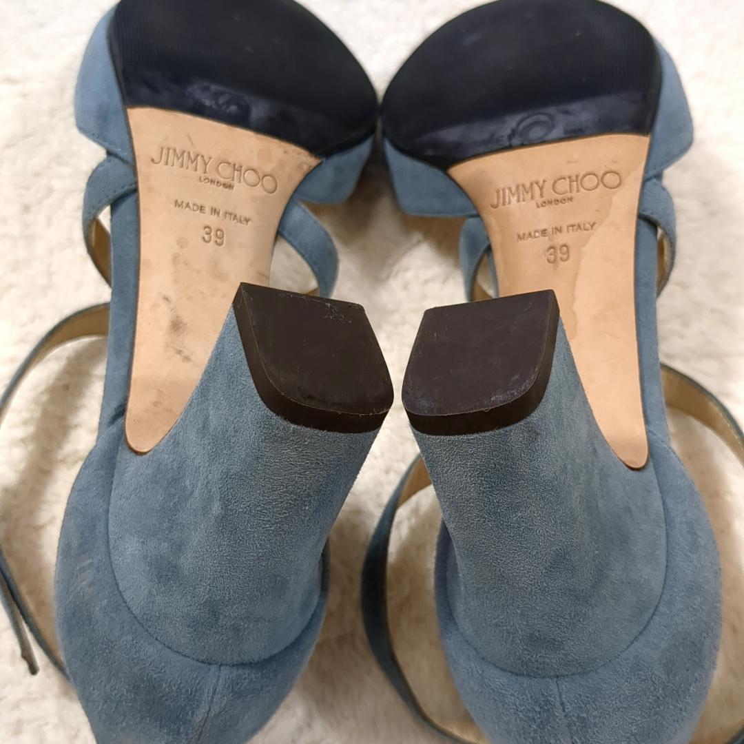 JIMMY CHOO スエード ストラップ ハイヒール パンプス 25cm相当