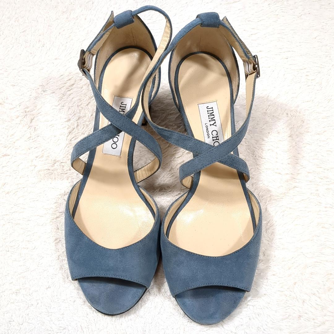 JIMMY CHOO スエード ストラップ ハイヒール パンプス 25cm相当