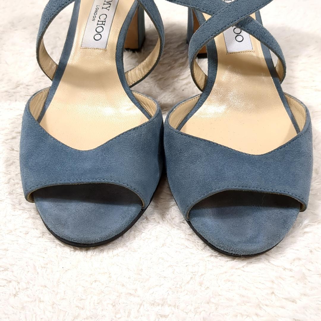 JIMMY CHOO スエード ストラップ ハイヒール パンプス 25cm相当
