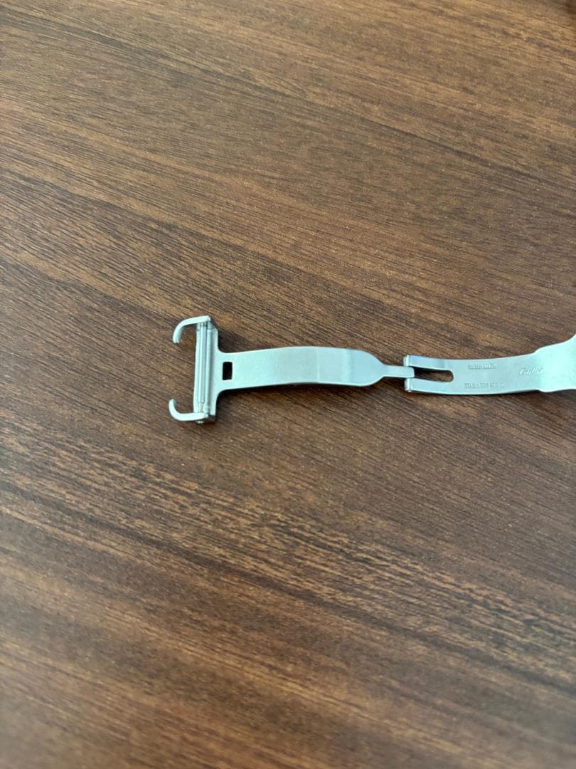 カルティエ 純正バックルとアリゲーター純正ベルト ラグ幅22mm 黒 セット