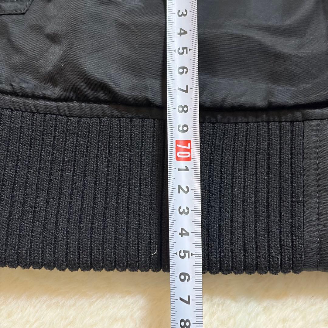 4XL ALPHA フーデッドリブジャケット　ブラック　フード取り外し可