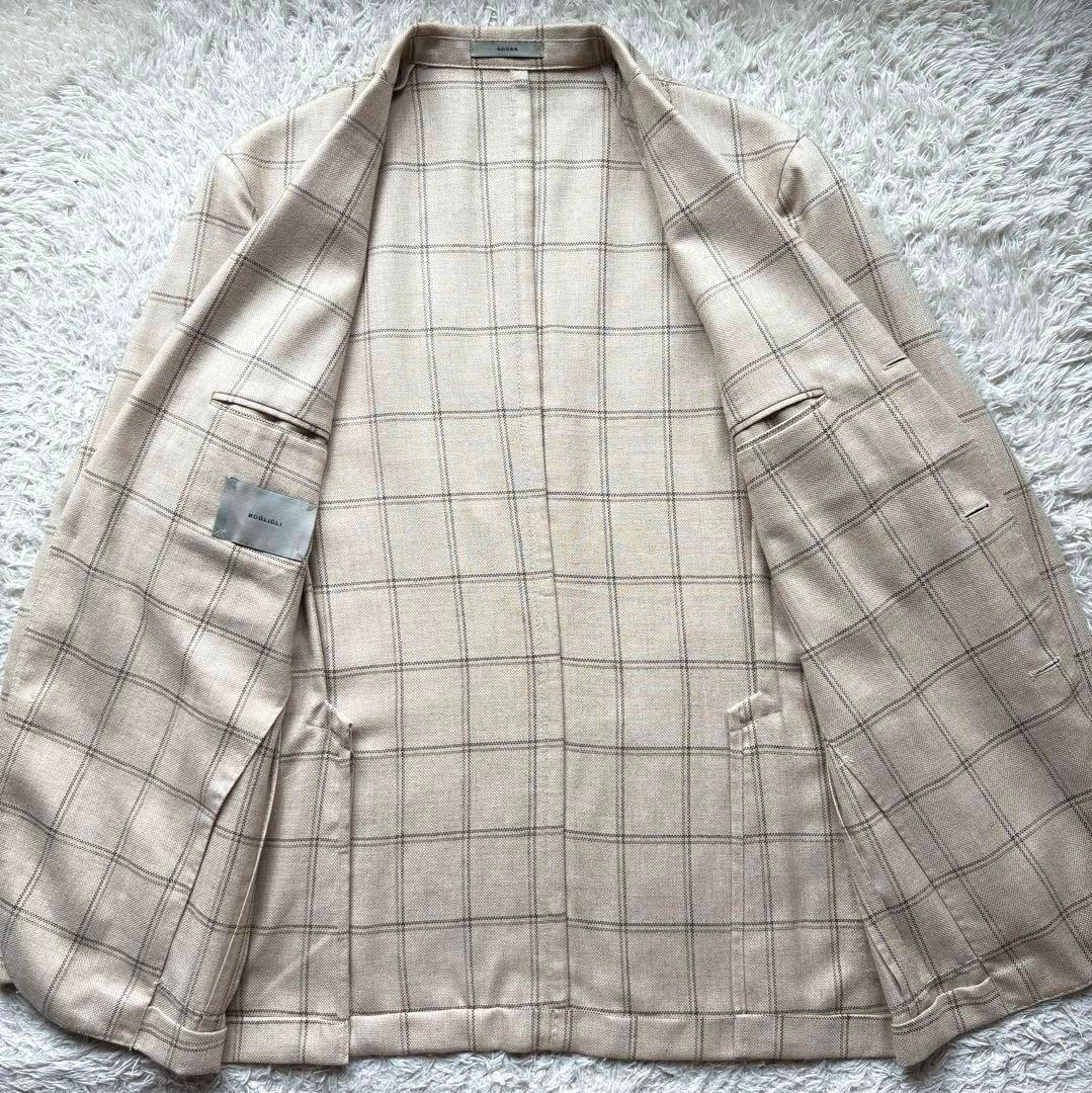 BOGLIOLI DOVER ウインドウペーンチェック 【48】シルク混合