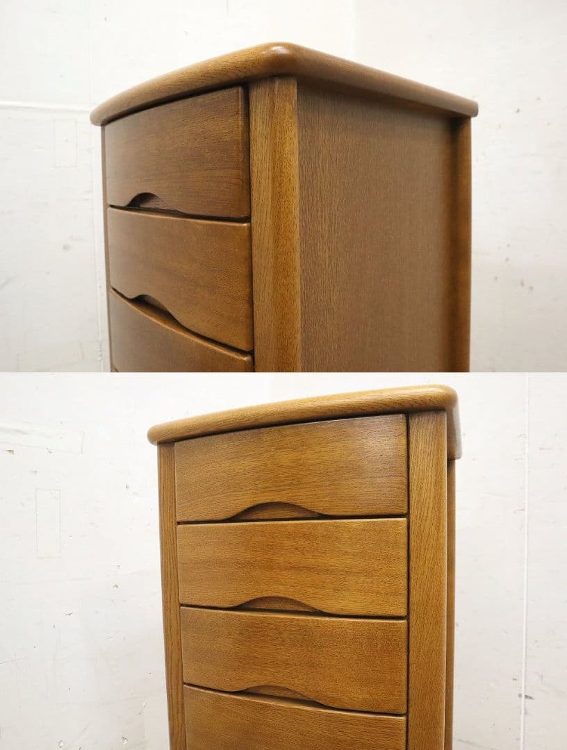 【浜本工芸】ナラ材・No.1100チェストA・サイドチェスト6段