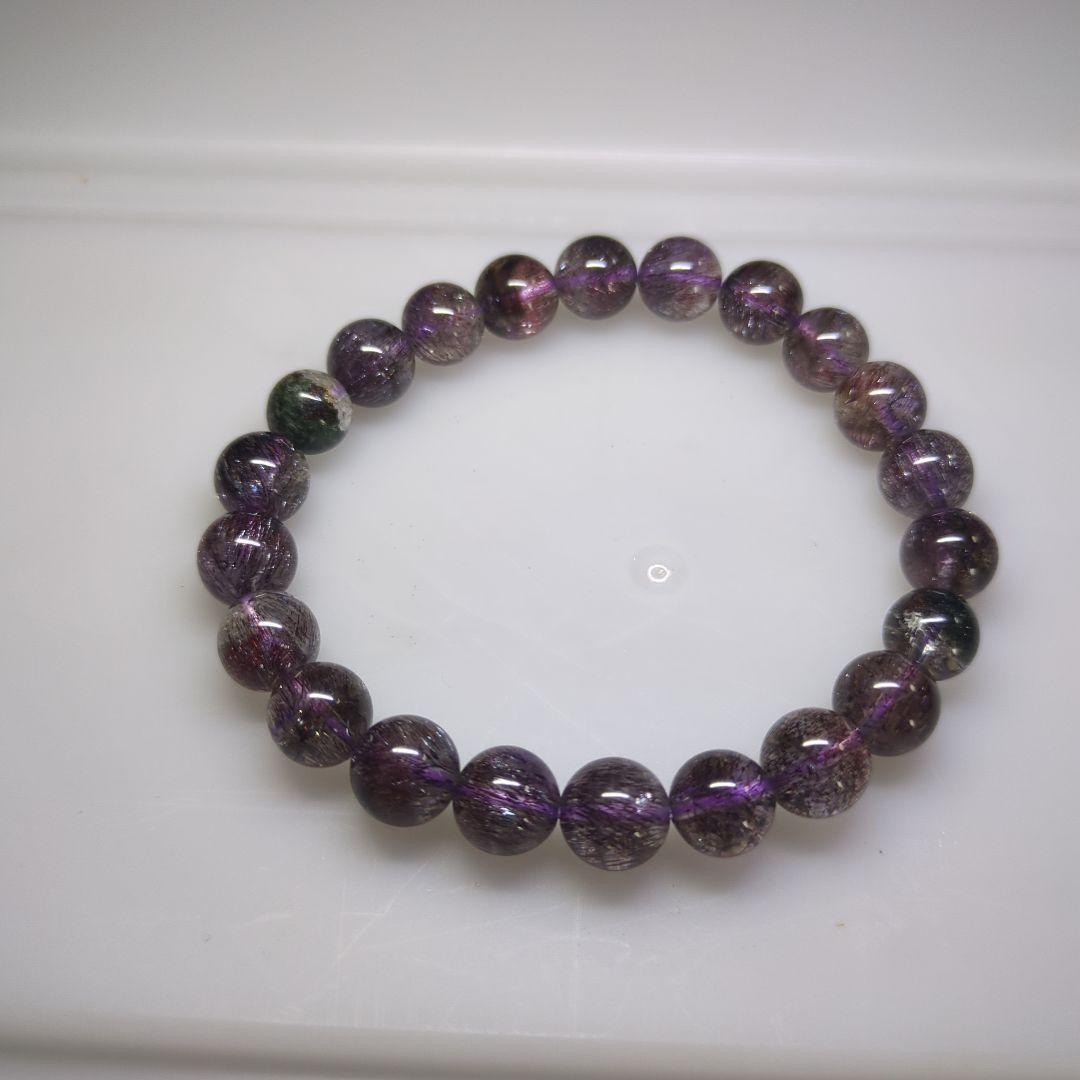 特引き！天然石ブレスレット スーパーセブン グリーンファントムガーデンクォーツ