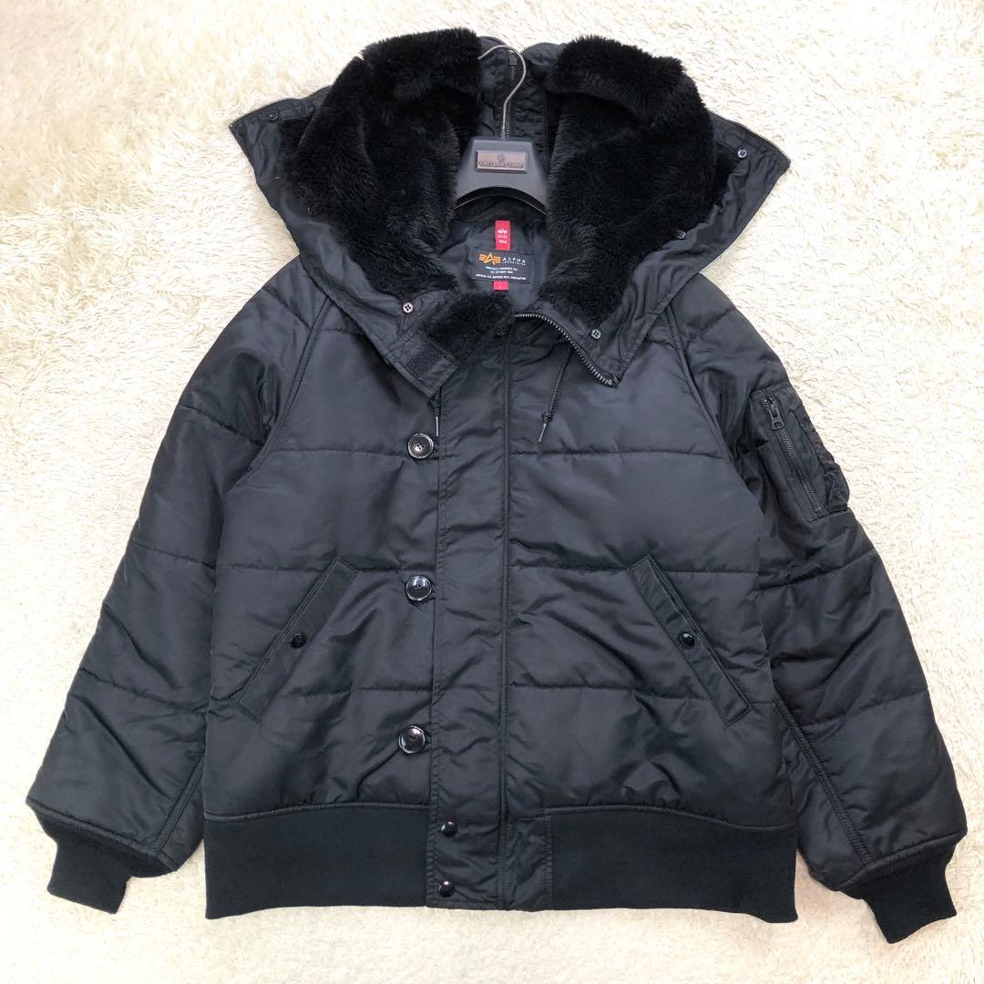 美品⭐アルファインダストリーズ N-2B フライトジャケット Lサイズ ブラック