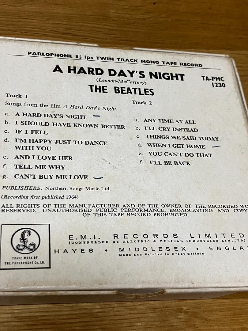 激レア！UK オープンリール・ビートルズ／ハードデイズナイト