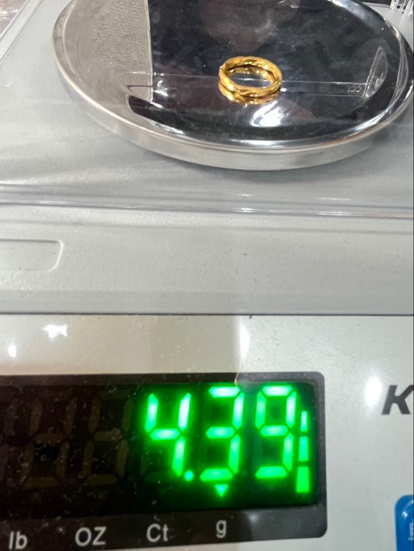 ミーさんK24スパイラルデザインリング4.39gリング刻印ありハンドメイド