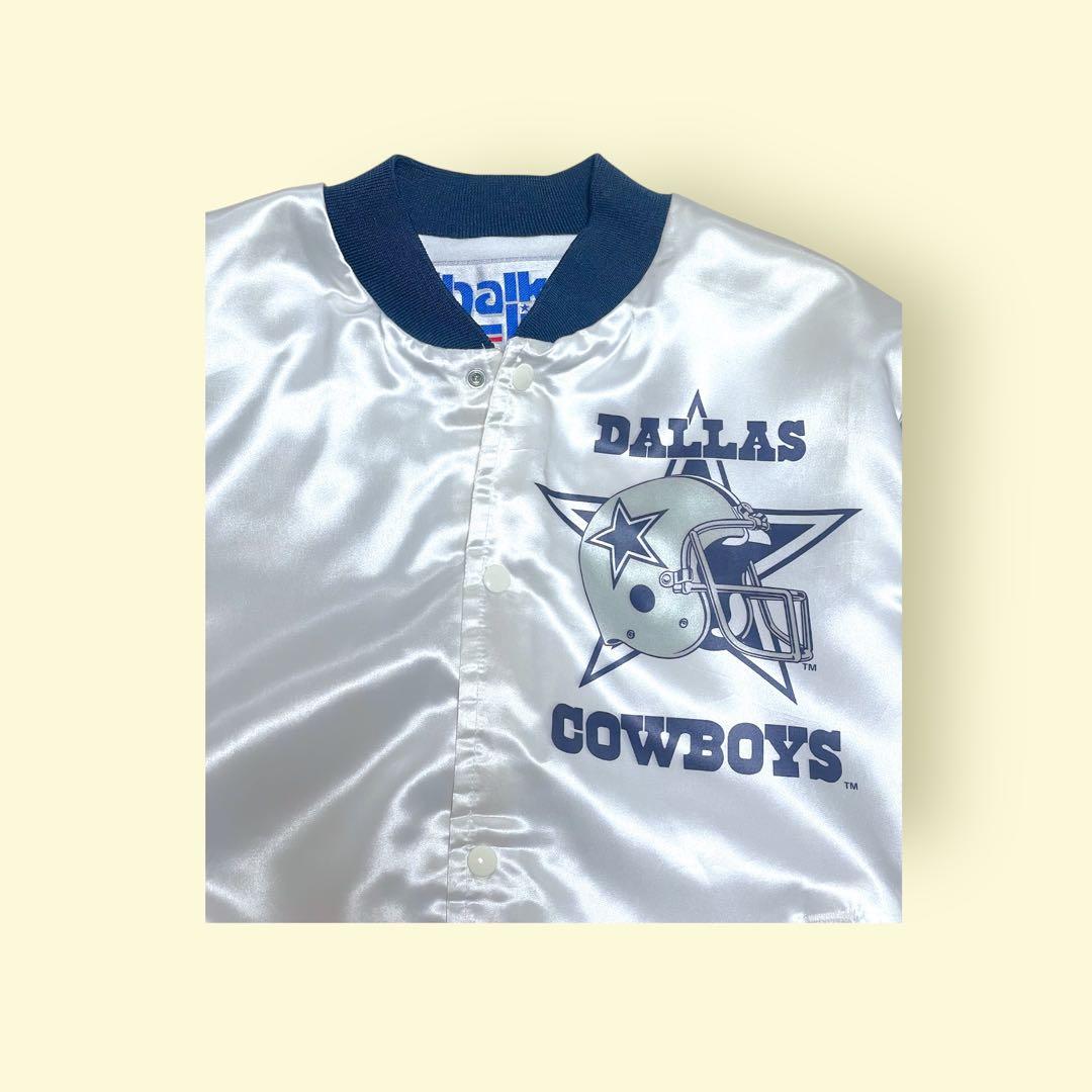 80s-90s ダラスカウボーイズ サテン スタジアムジャケット 古着