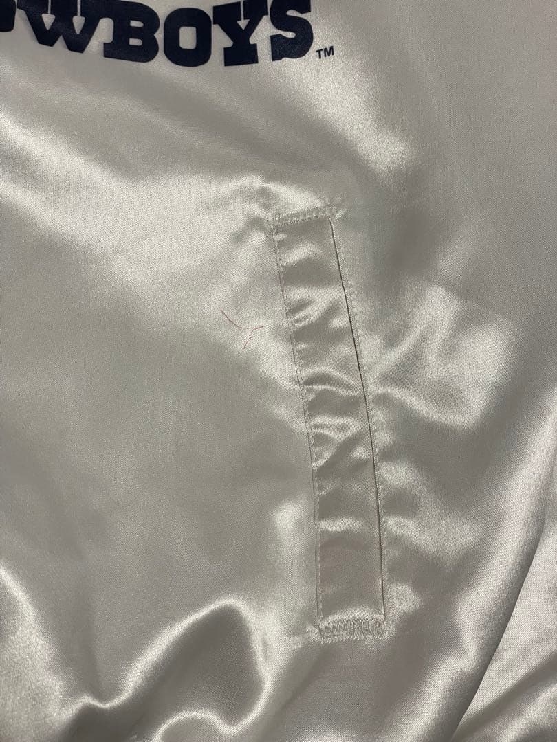 80s-90s ダラスカウボーイズ サテン スタジアムジャケット 古着