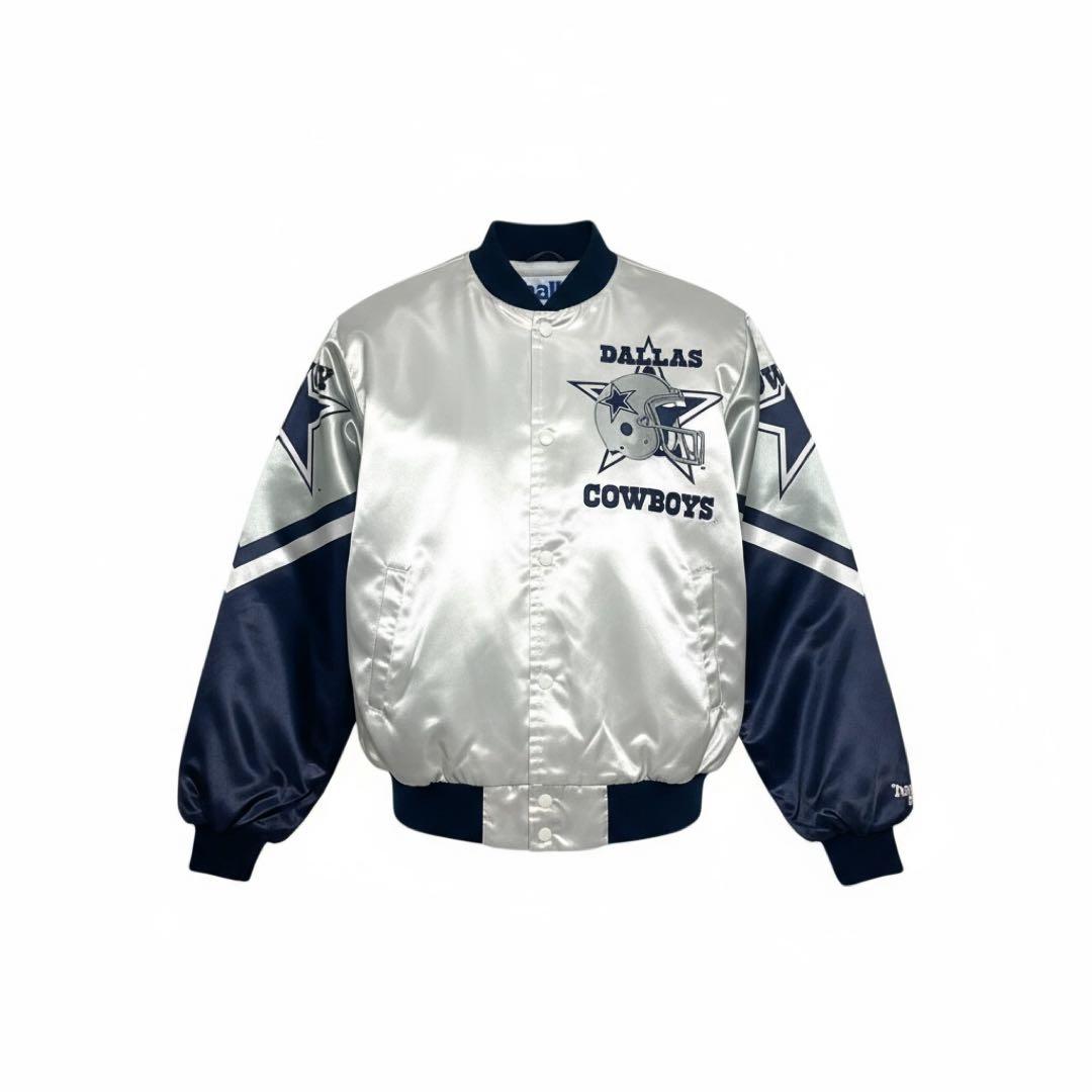 80s-90s ダラスカウボーイズ サテン スタジアムジャケット 古着