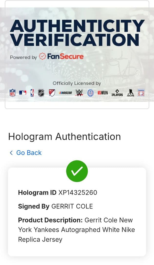 【あいちゃん】Gerrit Cole サイン入りジャージ 45