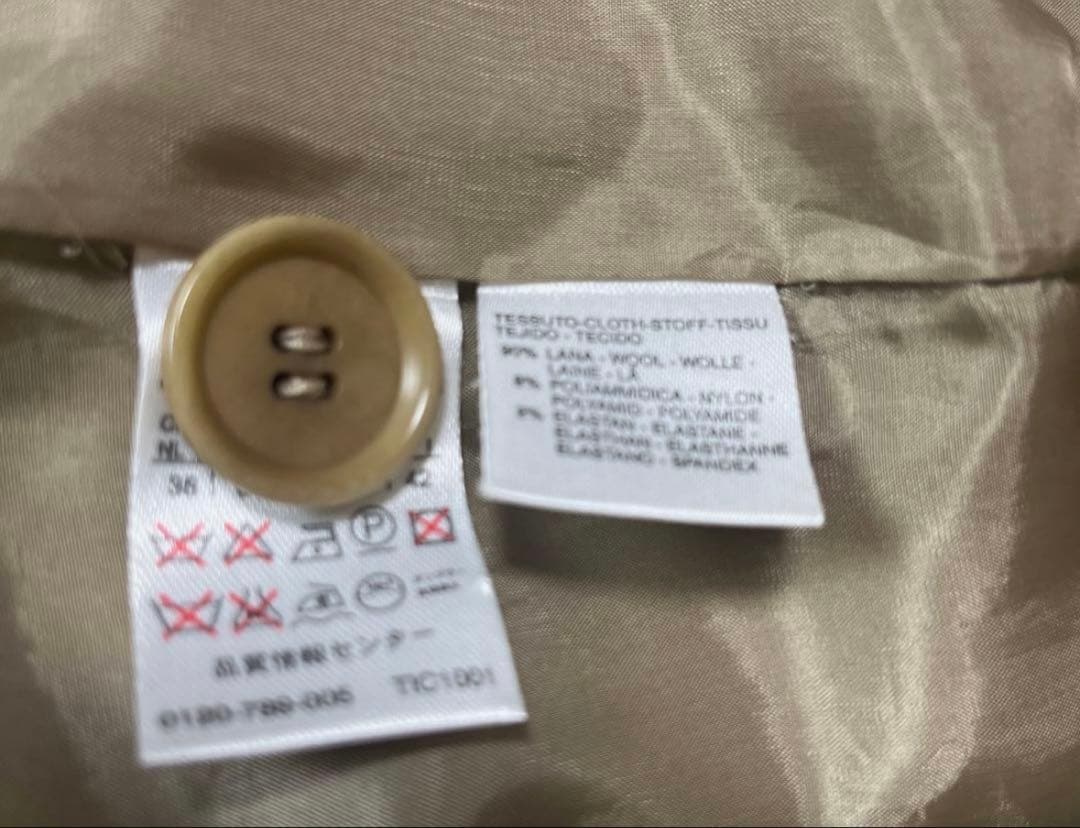 極美品☆マックスマーラマニュエラロングコート女優襟ウールベージュ大きいサイズ42