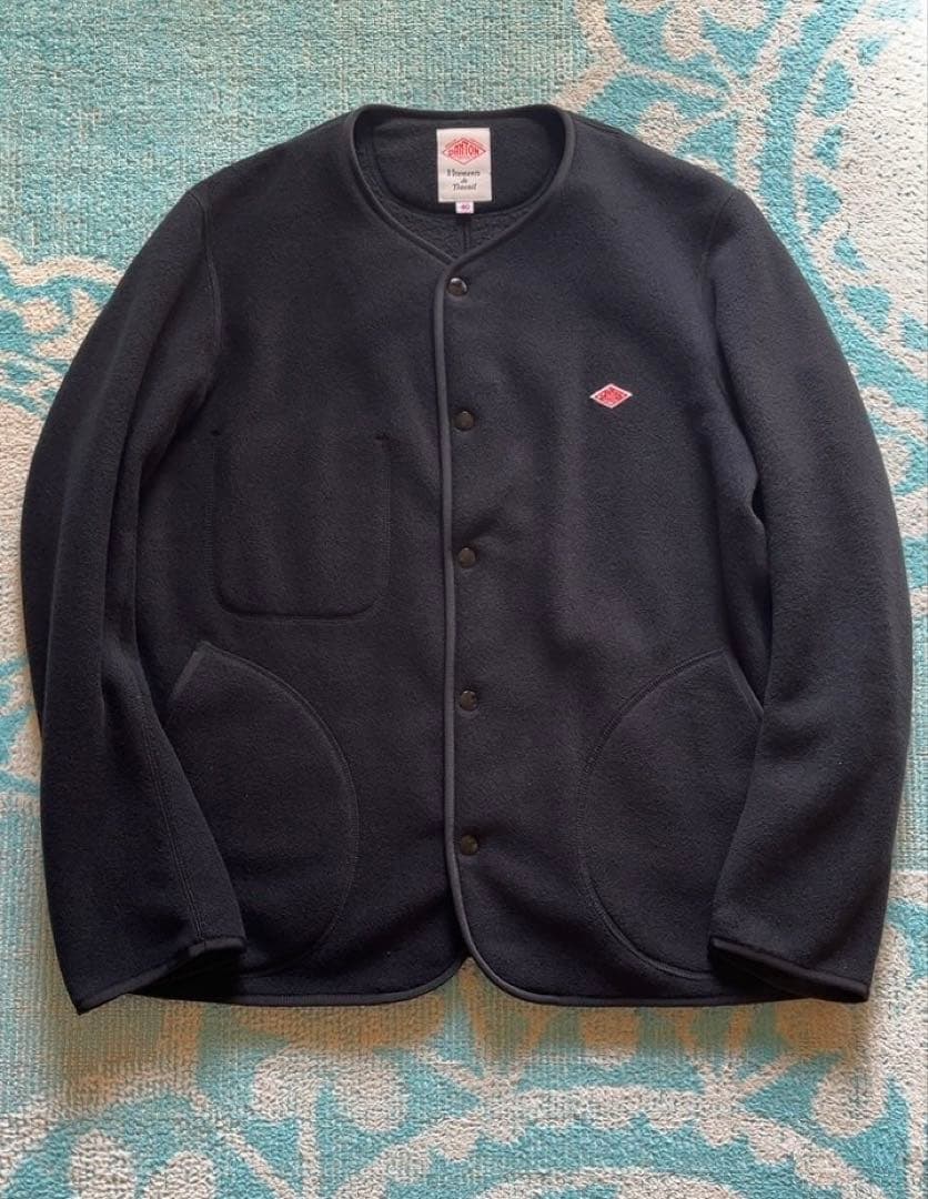 DANTON ダントンノーカラーフ リースカーディガン JD-8939