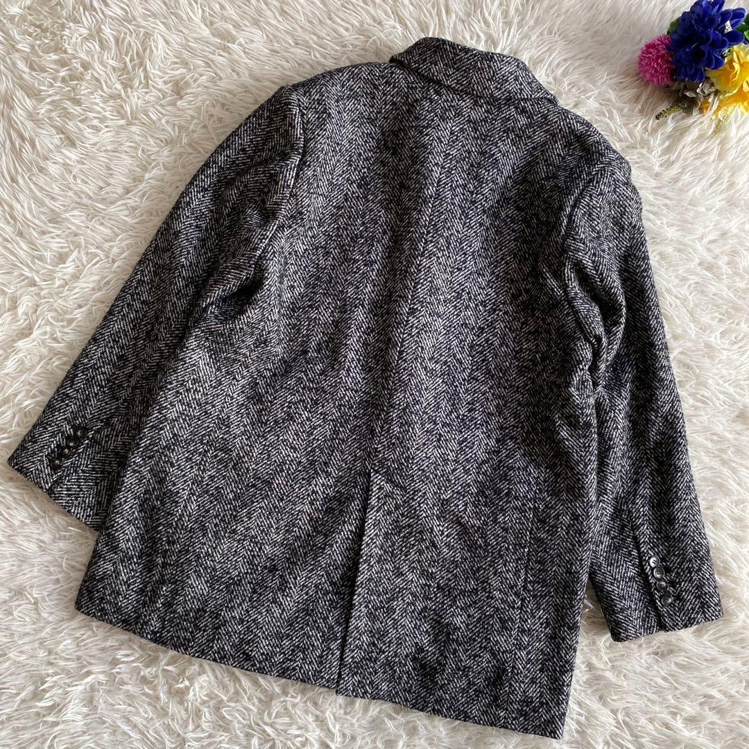 あんずWOOLSILKHERRIGBONE SHORTCOAT