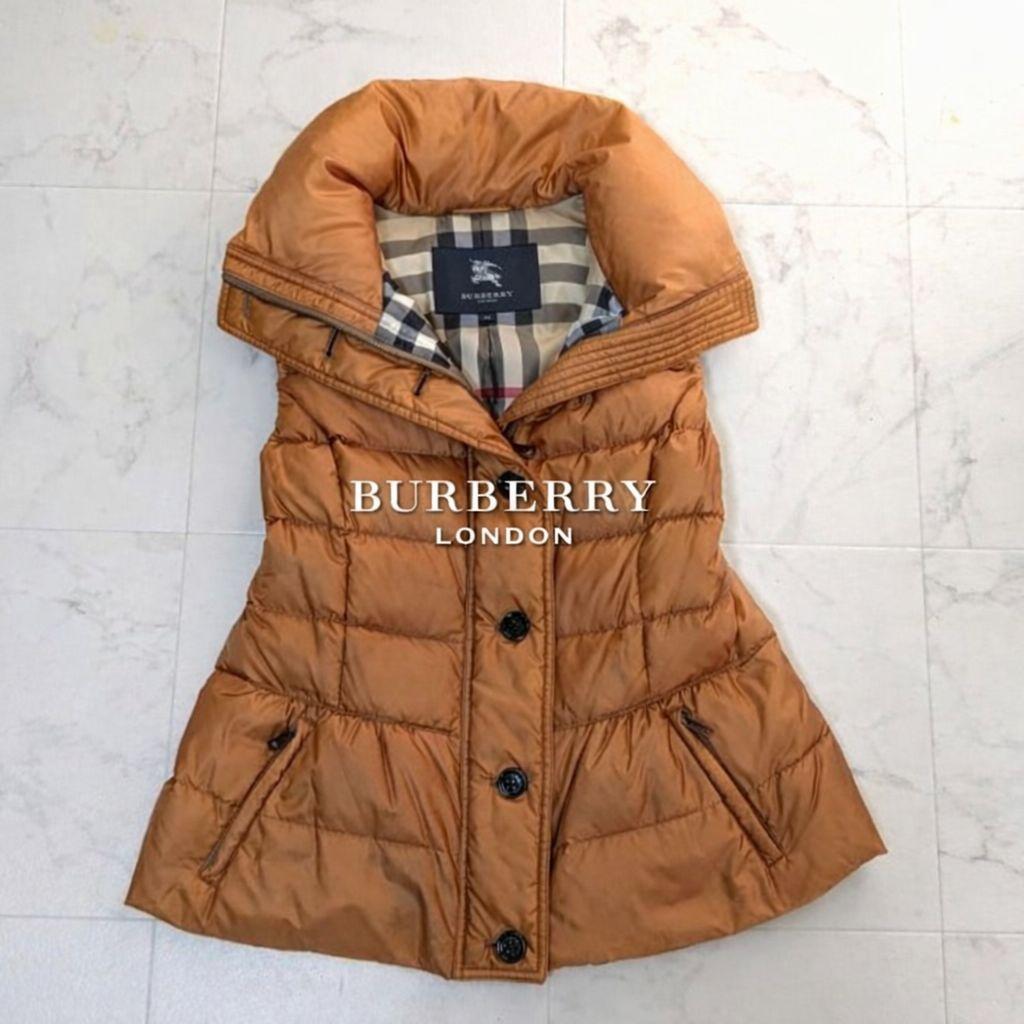 BURBERRY LONDON ダウンベスト メガチェック ペプラム サイズ44